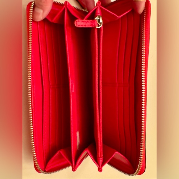 Red Leather Coach Wallet - Picture 4 of 5